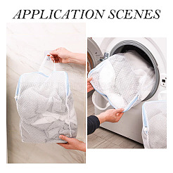 2 sac à linge en maille polyester avec fermeture éclair et poignées&nbsp;ABAG-TA0002-18A