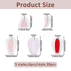 30 Stück Hasenohren-Ornament aus Polyester und Baumwolle in 5 verschiedenen Ausführungen&nbsp;DIY-FH0010-95