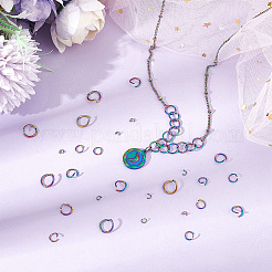 160 Stück 4 Stil 304 Edelstahl offene Biegeringe für Chainmaille Weben&nbsp;STAS-UN0044-89