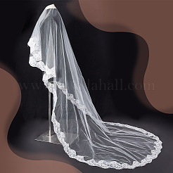 Brautschleier aus Stoffnetz&nbsp;OHAR-WH0033-016B