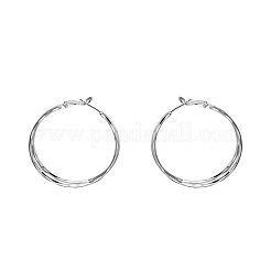 Orecchini a cerchio in ottone a due strati&nbsp;FS-WGCF286-01