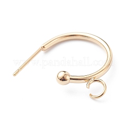 Boucles d'oreilles demi-créoles en acier inoxydable 304&nbsp;STAS-Z028-B01-G