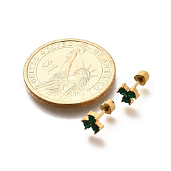 Ohrstecker aus Ionenplattierung (IP) 304 Edelstahl&nbsp;EJEW-A118-12G-01