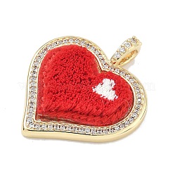 Pendentifs avec zircon cubiques à micro-pavés en laiton&nbsp;KK-C251-15G
