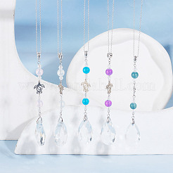 Décorations de pendentif en forme de larme de verre&nbsp;HJEW-AB00620