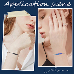 10 Stück verstellbarer Schieber aus Edelstahl 304 zur Herstellung von Armbändern&nbsp;DIY-SC0026-30B