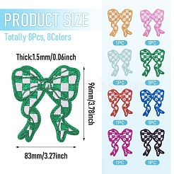 8 Stück 8 Farben Polyester-Kleidungsflicken&nbsp;DIY-TA0015-31