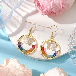 Pendientes colgantes de piedras preciosas naturales de 7 chakra&nbsp;EJEW-TA00512