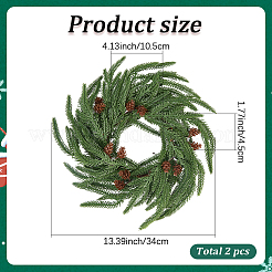 Flexibler Kleber Pe Weihnachtskranz&nbsp;AJEW-WH20060-20