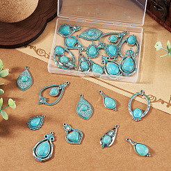 24 pz 8 stili pendenti in lega di stile tibetano&nbsp;FIND-TA0010-13