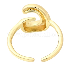 Anelli polsini aperti in ottone placcato a cremagliera&nbsp;RJEW-S394-01G-G