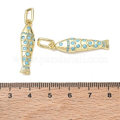 Pendentifs avec zircon cubiques à micro-pavés en laiton&nbsp;CU-CBA6980-14G-B03