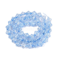 Trasparente perle di vetro crackle fili&nbsp;GLAA-Q115-04A-04