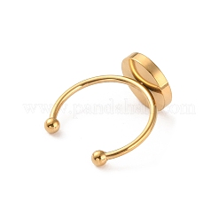Fornituras de anillo de puño abierto de acero inoxidable&nbsp;FIND-WH0147-11A-G