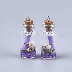 Decoraciones pendientes de cristal de la botella que desea&nbsp;X-GLAA-S181-02A