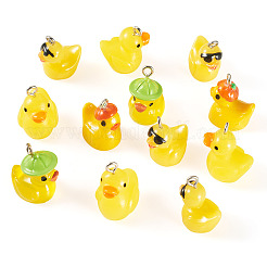 12pcs 4 Arten undurchsichtige Harzanhänger&nbsp;RESI-TADJ0001-23
