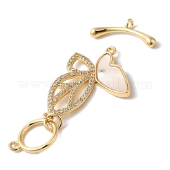 Fermagli a ginocchiera in zircone chiaro micro pavè di ottone&nbsp;KK-N254-86G