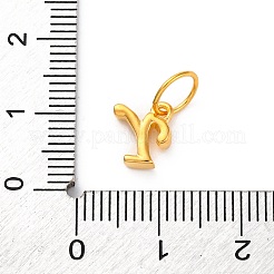 925 dije de letra de plata esterlina con anillos de salto&nbsp;STER-R008-01G-Y