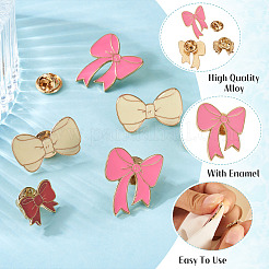 6 épingle en émail en forme de nœud papillon&nbsp;JEWB-TA0001-25
