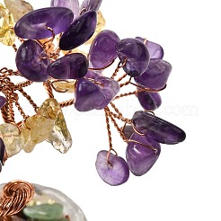 Decorazioni con albero della vita in trucioli di ametista naturale&nbsp;DJEW-Q010-01D