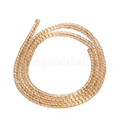 FilI di perline in vetro placcato&nbsp;GL-CBAA615-01G