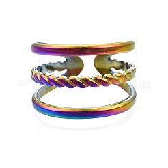 Bague de manchette triple en acier inoxydable 304&nbsp;RJEW-N038-104