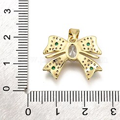 Pendentifs avec zircon cubiques à micro-pavés en laiton&nbsp;KK-K401-19G-01
