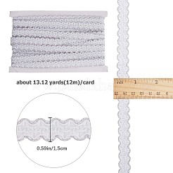 Gewellte Spitzenbänder aus Polyester&nbsp;OCOR-WH0082-21C