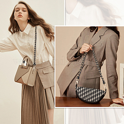 1 chaîne de sac à main en alliage de cuir PU noir&nbsp;FIND-HS0001-91G