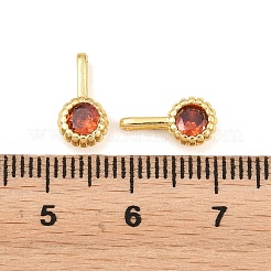 Messing ebnen Zirkonia Charms&nbsp;KK-K340-45G
