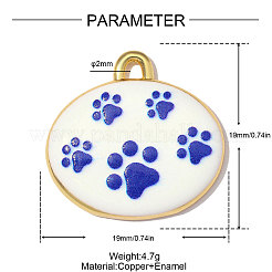 Laiton imprimé avec pendentifs en émail&nbsp;KK-OY001-51G