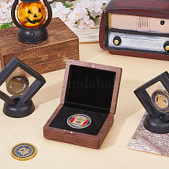 1 caja magnética rectangular de madera para monedas conmemorativas.&nbsp;CON-DC0001-26