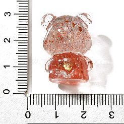 Transparentes kleines Bärenornament aus Kunstharz&nbsp;RESI-S015-01E