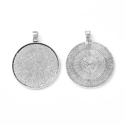 Tibetischen Stil Anhänger cabochon Fassungen mit antiken metallic Farbe und erhöht Skulptur sind voller Retro-Stil&nbsp;TIBEP-O006-23AS