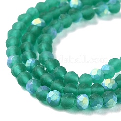 Abalorios de vidrio jade de imitación hebras&nbsp;EGLA-A034-T3mm-MB18