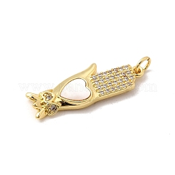 Ottone micro spianare pendenti zirconi&nbsp;KK-K302-20B-G