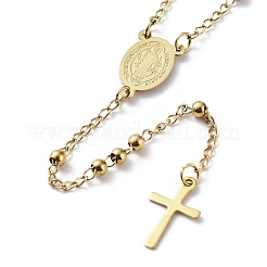 202 Rosenkranz-Perlenketten aus Edelstahl&nbsp;NJEW-D060-01A-G