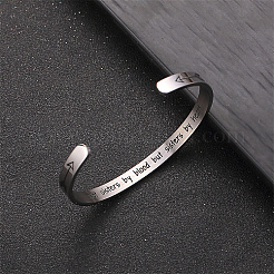 Bracelet manchette en acier inoxydable 304 résistant au ternissement pour femme&nbsp;CR8784-5