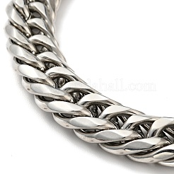 Bracciale a maglie cubane in acciaio inossidabile 201 anti-ossidazione per uomo e donna&nbsp;BJEW-H550-07C-P
