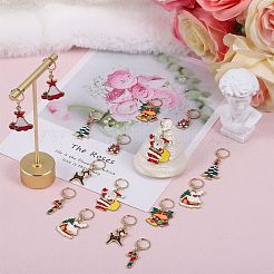 Decorazione pendente in lega smaltata a tema natalizio&nbsp;HJEW-SW00033