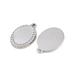 Cabochon pendenti in acciaio inossidabile 304&nbsp;STAS-L303-35P
