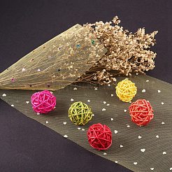 Rubans de maille déco paillettes coeur&nbsp;OCOR-BC0007-13