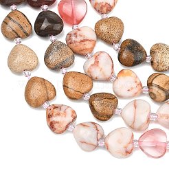 Colliers de perles en verre de quartz cerise à dégradé de couleurs&nbsp;G-B185-A10