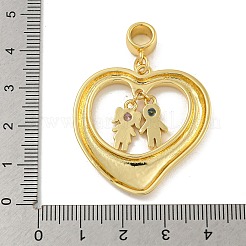 Colgante micropavé cubic zirconia de latón&nbsp;KK-N254-120B-G