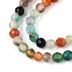 Natur Multi-Color-Achat Perlen Stränge&nbsp;G-T143-02