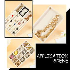 3 Stück 3 Stile Rechteck Holz mit Samt überzogen Schmuck Schmuck Display Tabletts&nbsp;AJEW-SP0004-64B-02