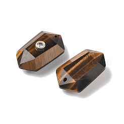 Colgantes facetados de ojo de tigre natural&nbsp;G-B151-02H