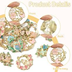 20pcs 10 styles de pendentifs en émail en alliage&nbsp;ENAM-FS0004-09