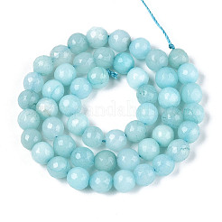 Tinti bianco naturale perle di giada fili&nbsp;G-T139-8mm-60-14