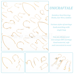 Crochets de boucles d'oreilles en acier inoxydable 304&nbsp;STAS-UN0001-34G